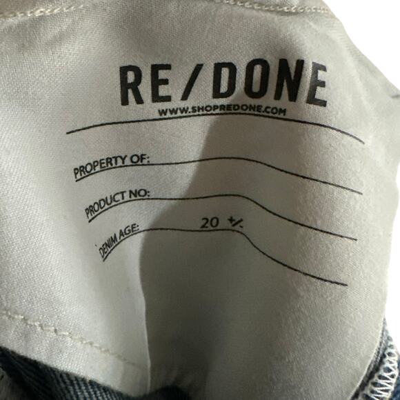 RE/DONE 70's Stove Pipe Straight Leg High Rise Denim Jeans Women's Size 27 NWT - Picture 7 of 10